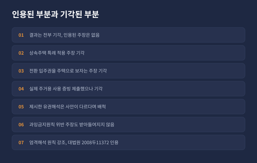 양도세 조합원입주권 심판 결과, 청구인 주장이 모두 기각된 이유 항목별 정리