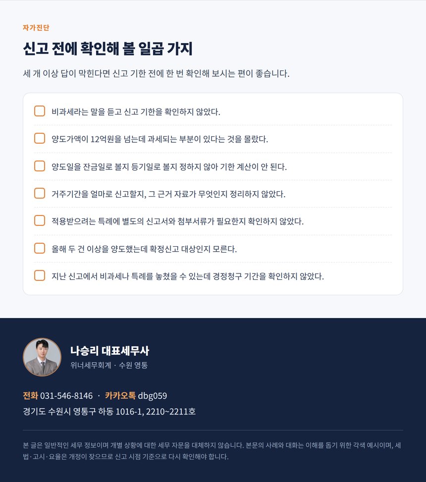 신고 전 자가진단 7문항과 상담 안내